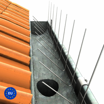 Duepigge til tagrender i rustfrit stål (100 cm) - EU produkt