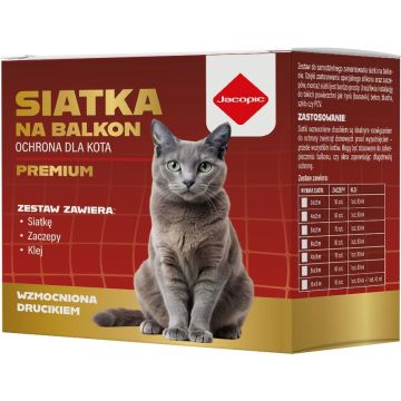 Pakkeløsning kat og fuglesikring netmaske 40mm balkon/altan 5 X 2 m