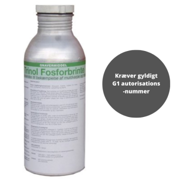 Fosforbrinte 56% 1 kg. muldvarpe og mosegrise (FARLIGT GODS)
