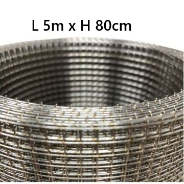 Gnaverstop-net i rustfrit stål 5 meter