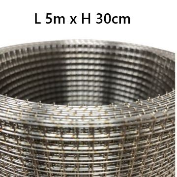 Gnaverstop-net i rustfrit stål 5 meter