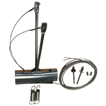 Tagrende wireholder t. rund vulst komplet med smådele (monteret i den ene ende) 