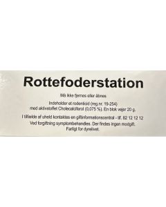 Etikette til rottefoderstation m. Cholecalciferol (til brug sammen med Selontra gift)